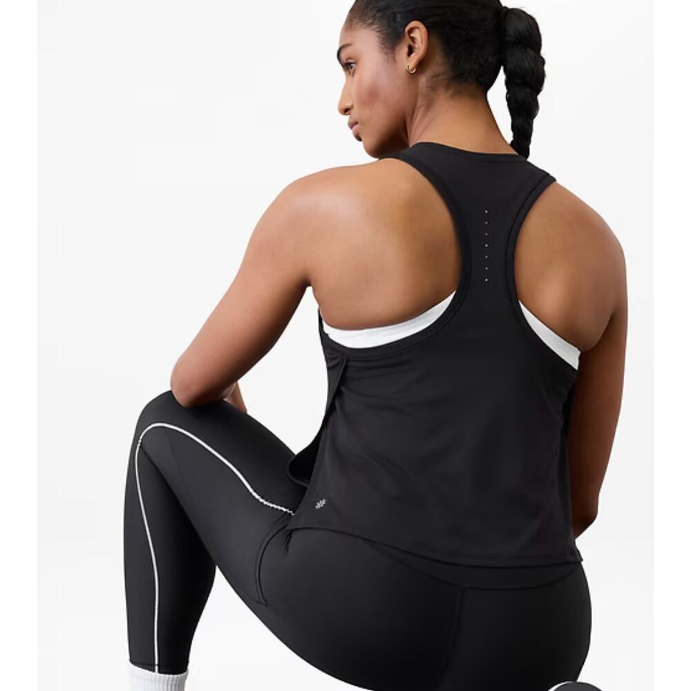 Athleta Grid Tank Black Small Womens Athletic - Picture 2 of 7